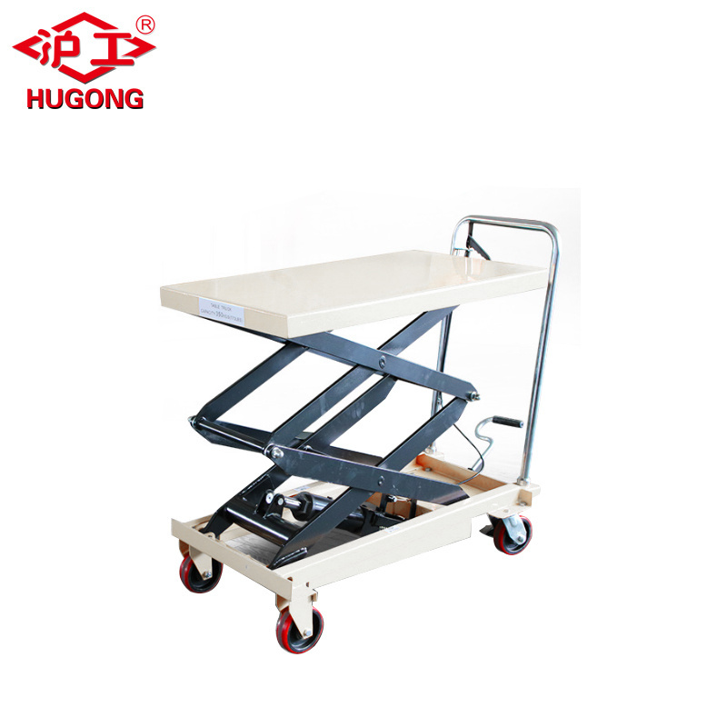 Hydraulic manual scissor pallet lift truck / mini scissor lift table