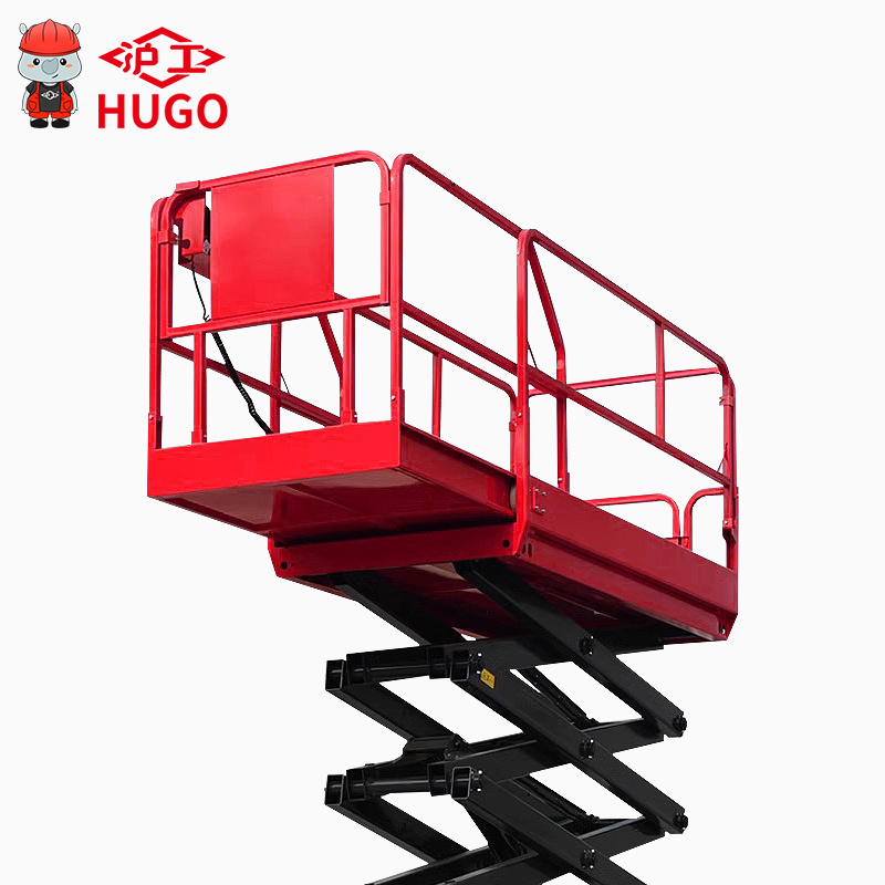 rough terrain off road aerial loading lift scissors platform  electric