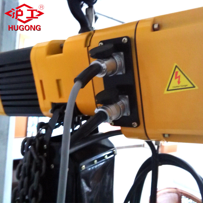 Low headroom clearance 5 ton 3 phase electric chain hoist crane with trolley