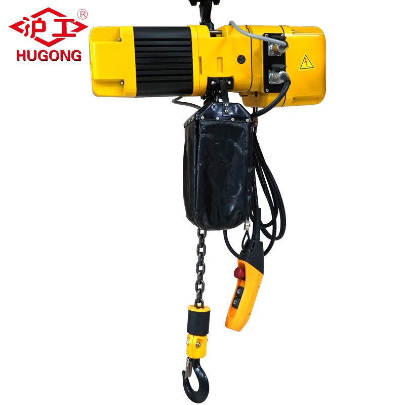 Low headroom clearance 5 ton 3 phase electric chain hoist crane with trolley