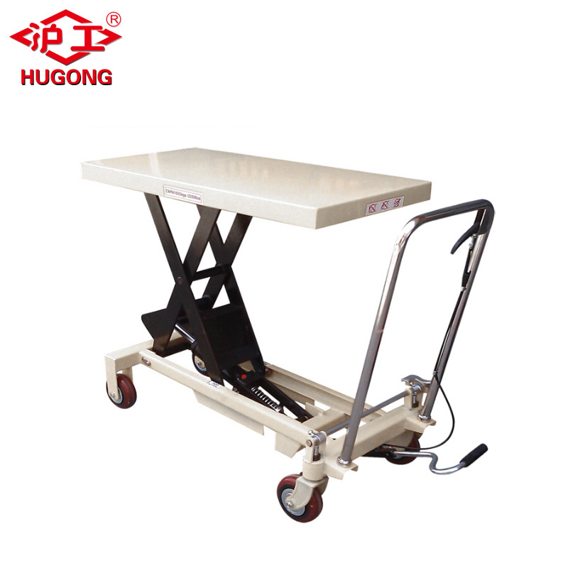 Hydraulic manual scissor pallet lift truck / mini scissor lift table