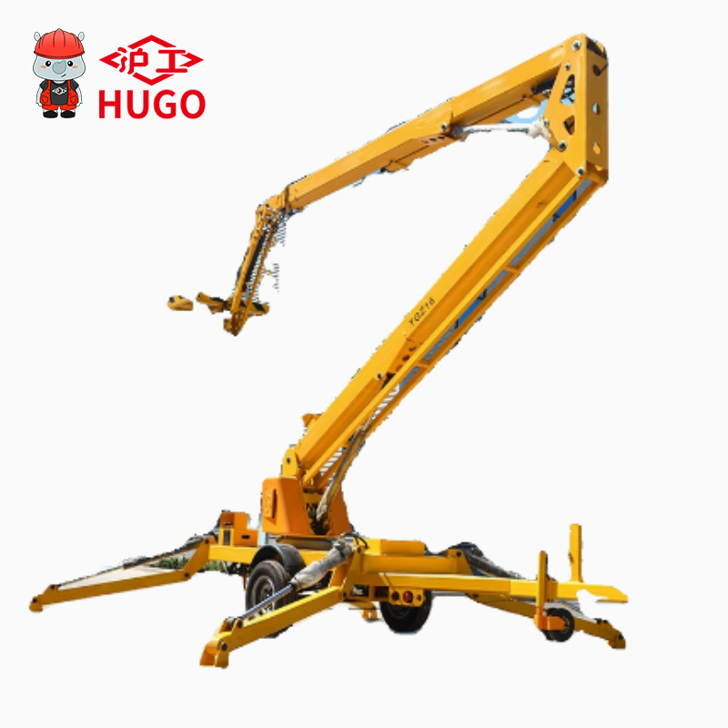 small electric man lift boom cherry picker towable boom lifts for sale