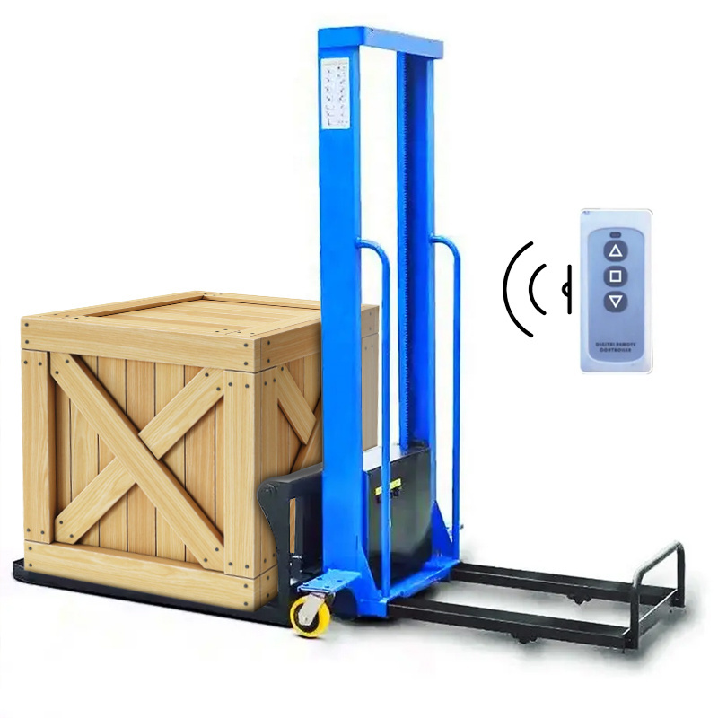 1Ton 1.3M 1.5M Manual Loading Forklift Self Load Electric Stacker