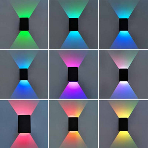 RGB 3W LED Wall Lamp Lighting with Remote Controller Colorful Indoor, Outdoor Wall Sconce