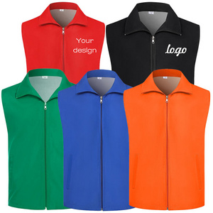 Activity Print Shop Vest Work Volunteer Vests With Custom Logo Printing Cheap Custom Promotional Work Printed Vest For Men