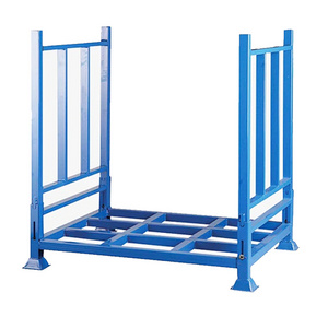 Steel foldable stacking rack custom large size storage racks shelf for warehouse