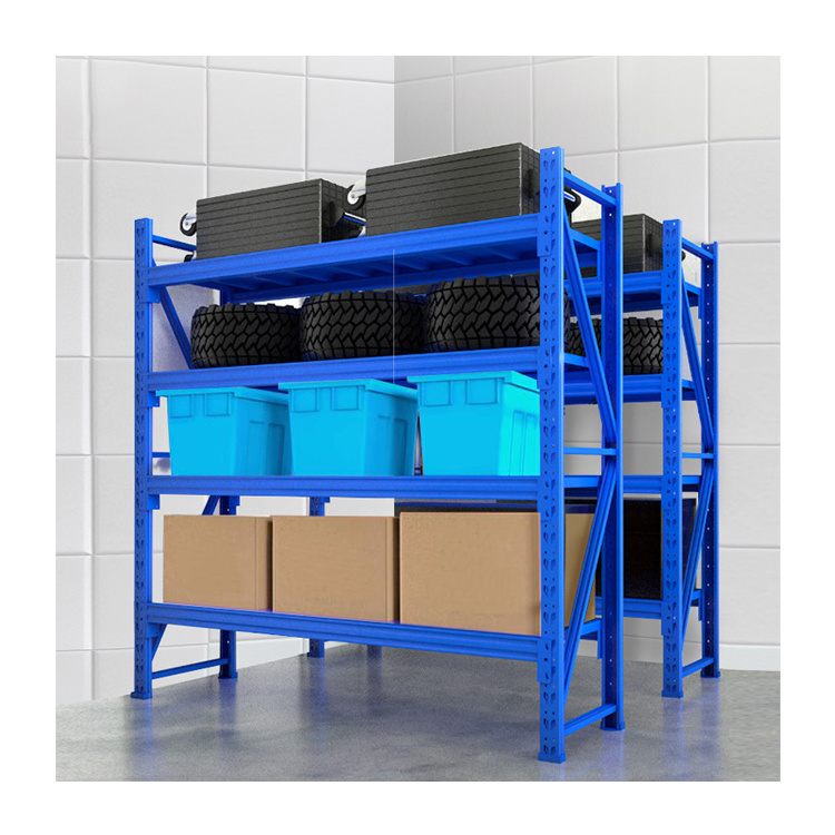 Easy-install height adjustable heavy duty 5 layers industrial shelving shelves stacking storage shelf rack