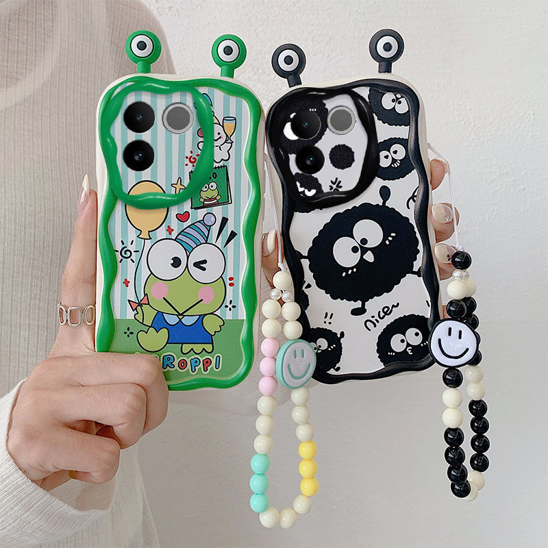 New Cute Cartoon Mobile phone Case Shockproof Soft Back Cover With Lanyard For Realme C55 C21Y C12 C30 4G A78 A58 A98 5G 4G A17