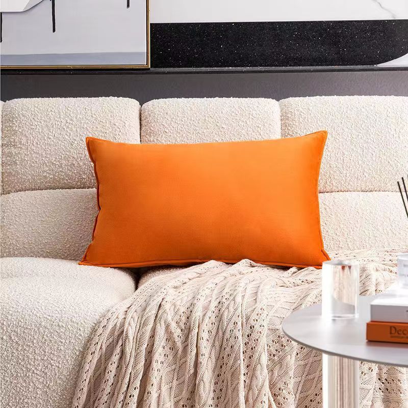 Velvet throw pillow sofa back cushion a long cushion to protect the waist