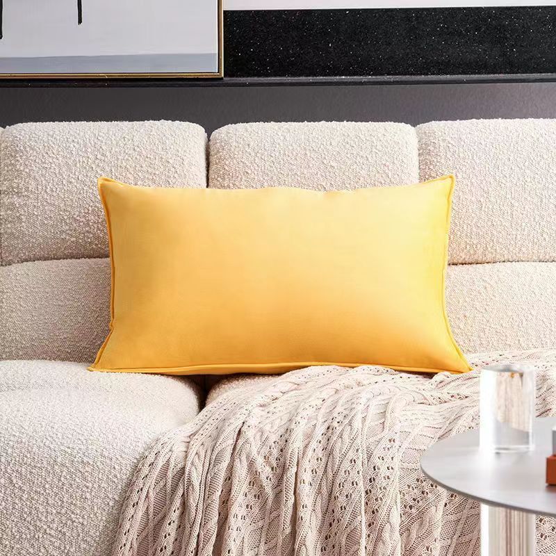 Velvet throw pillow sofa back cushion a long cushion to protect the waist