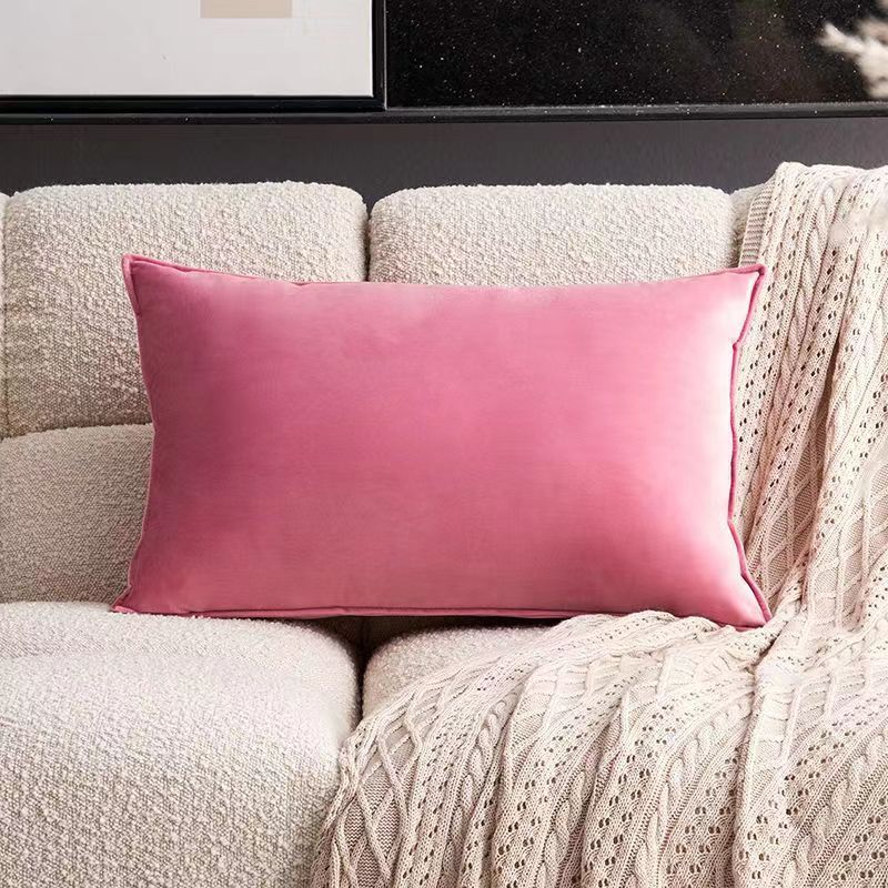 Velvet throw pillow sofa back cushion a long cushion to protect the waist