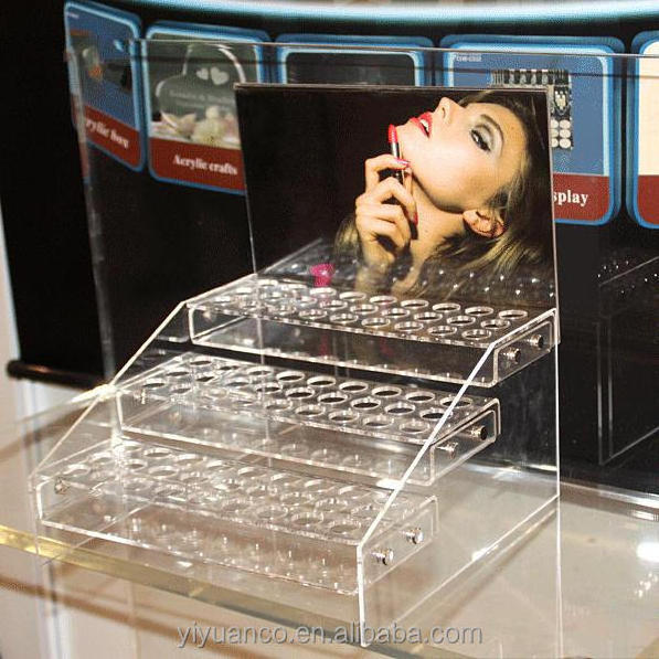 custom clear acrylic makeup organizer display storage case for lipstick