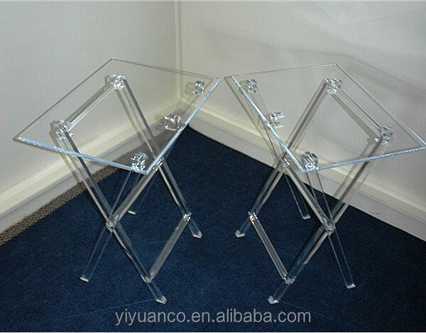 Clear acrylic mirrored furniture table dressing table, glass console coffee table, plexiglass study table vanity table