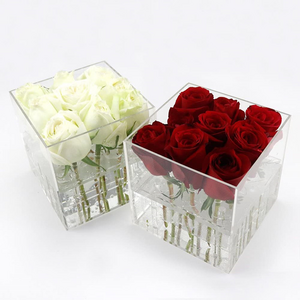 Acrylic custom luxury flower vase plastic craft