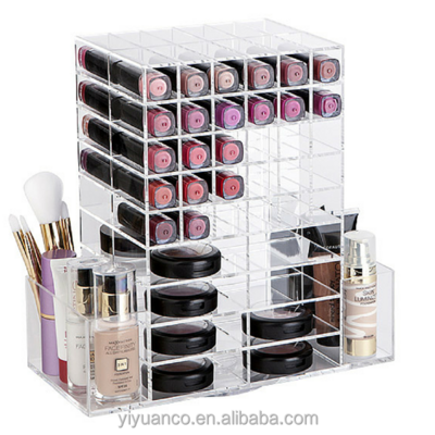 custom clear acrylic makeup organizer display storage case for lipstick