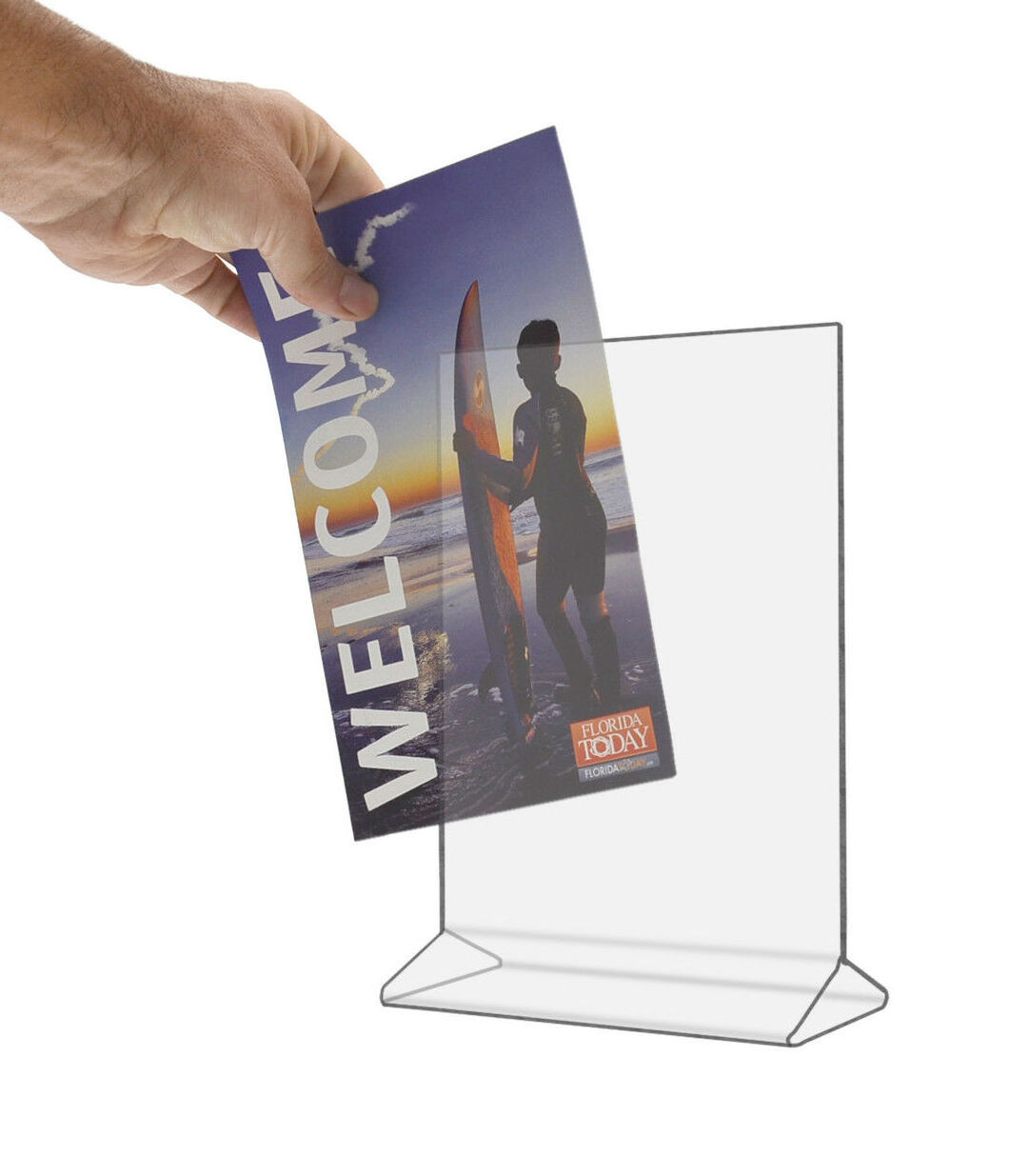 Product Information Double Sided Menu Counter Table Tent Display Stand Frame Acrylic Sign