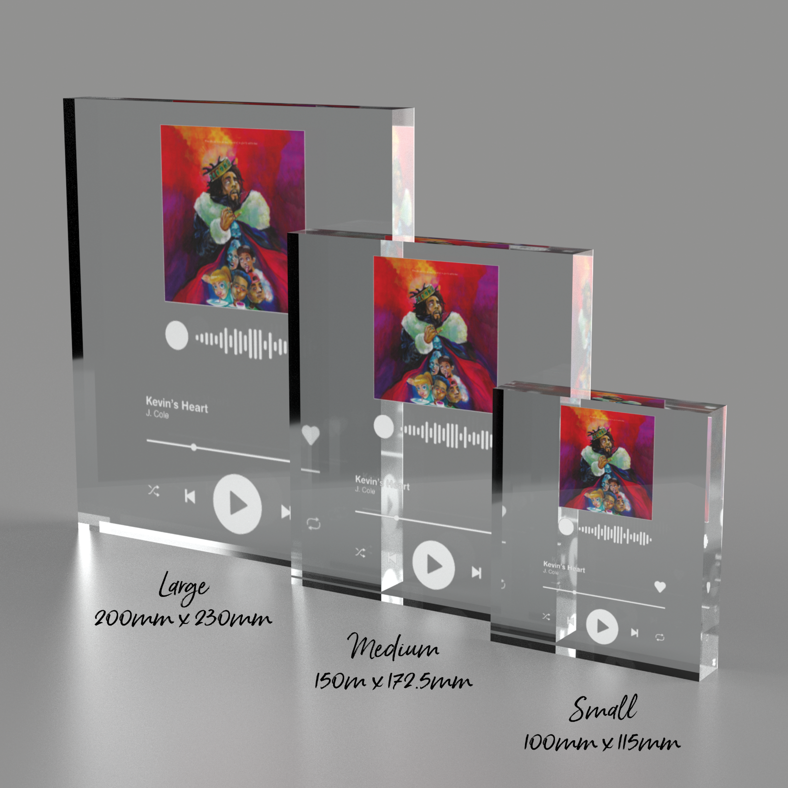 Music Spotify Gift Song Plaque Block  Acrylic Glass Block