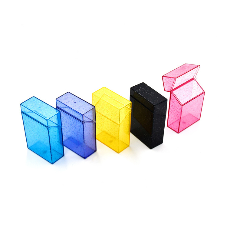 Phosphorescence Transparent Girly Waterproof Tobacco Smoking Accessories 20pcs Acrylic Cigarette Case