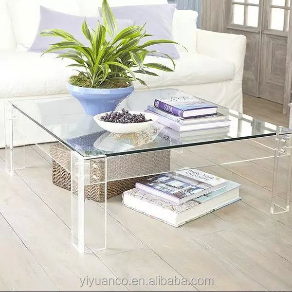 Clear acrylic mirrored furniture table dressing table, glass console coffee table, plexiglass study table vanity table