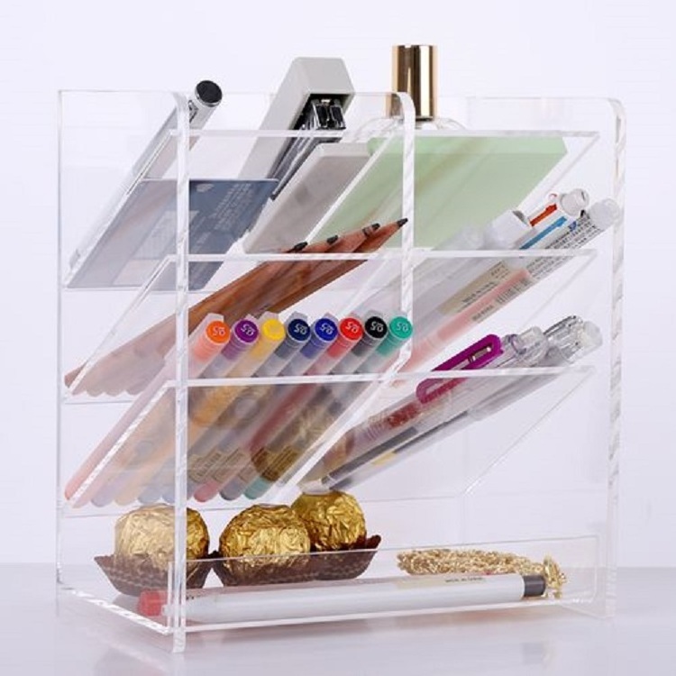 OEM/ODM Acrylic Fountain Pen Storage Clear Stationery Display Stand Acrylic Pen Holder