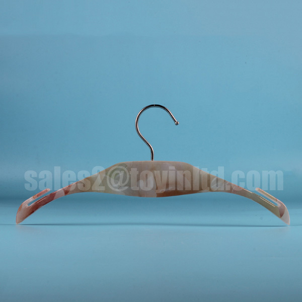 Customize Lucite Clear Colorful Acrylic Coat clothes Display Hanger