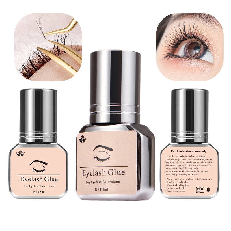 OEM Best Adhesive Fast Drying Lash Glue Adhesive Waterproof Eyelash Extension Glue Wholesale 5ml 8ml Glue For Eyelash Extension