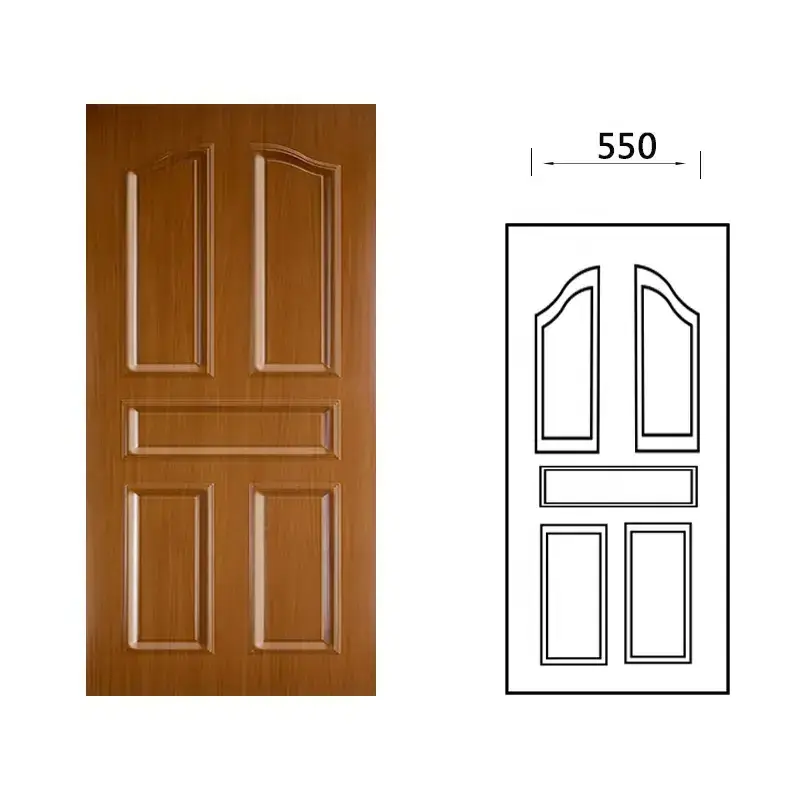 3mm  natural Sapele veneer MDF moulded door skins