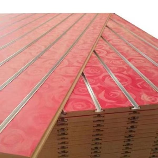 15mm 18mm melamine slotted slat wall panel 18mm aluminum slatwall panel MDF  for display