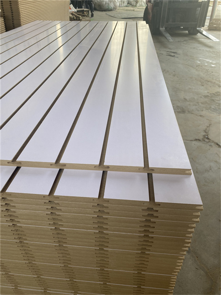 15mm 18mm melamine slotted slat wall panel 18mm aluminum slatwall panel MDF  for display