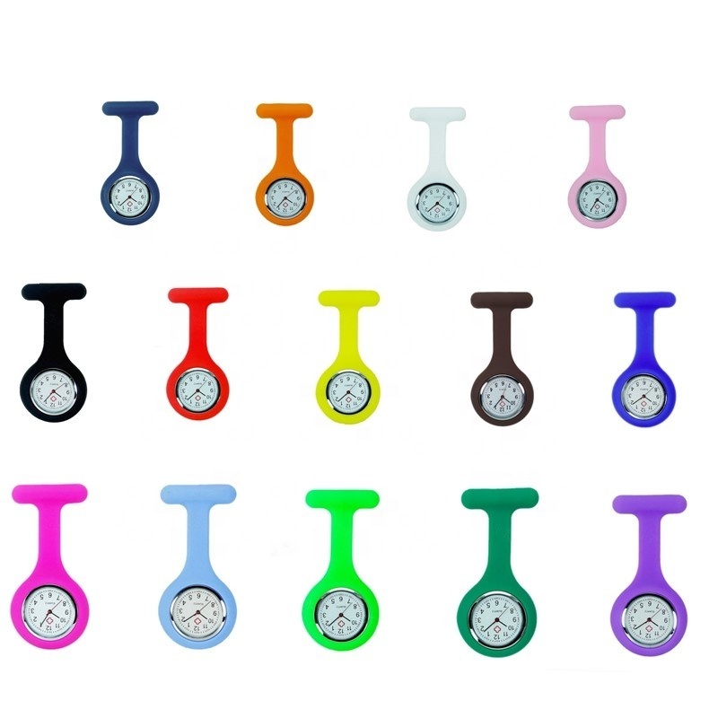 Silicone Fob Watch nurse special pointer pocket watch Clip-on Brooch Nurse Pocket Fob Watch