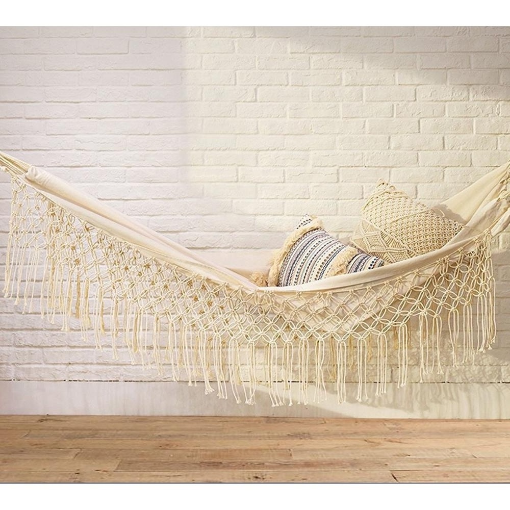 Luxury Foldable Portable Tassel Fabric Hand Made Hammocks