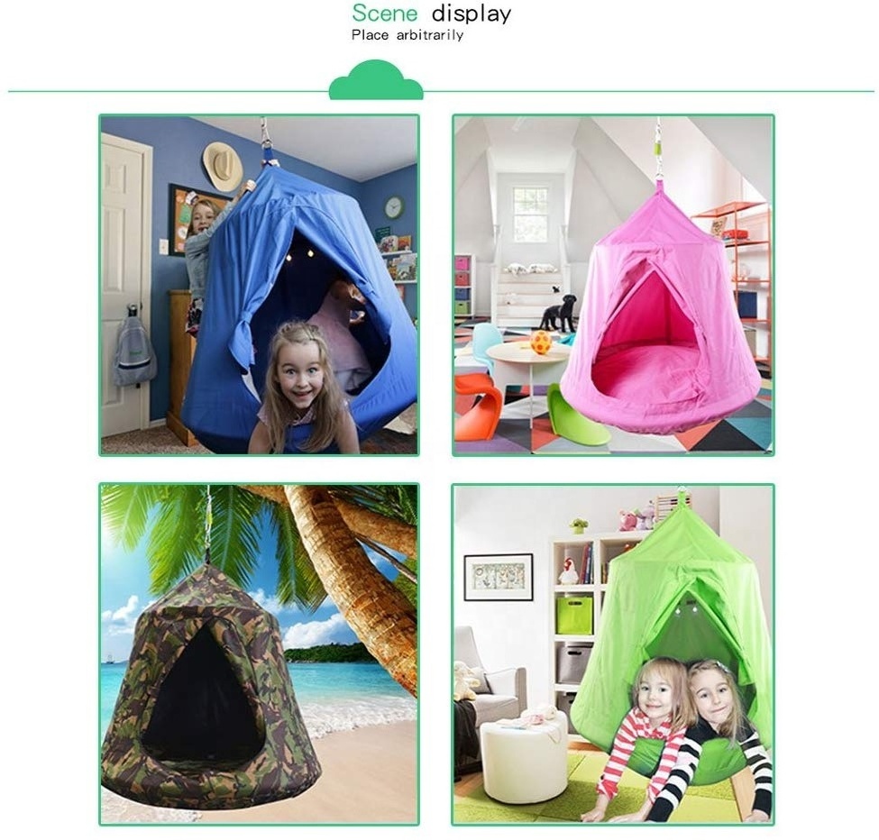 YIYU Indoor and outdoor new children's tent hanging, hanging swing bed