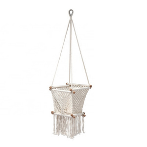 Iron Pipe Round Rope Hammock Swing Macrame Hanging Chair for Children