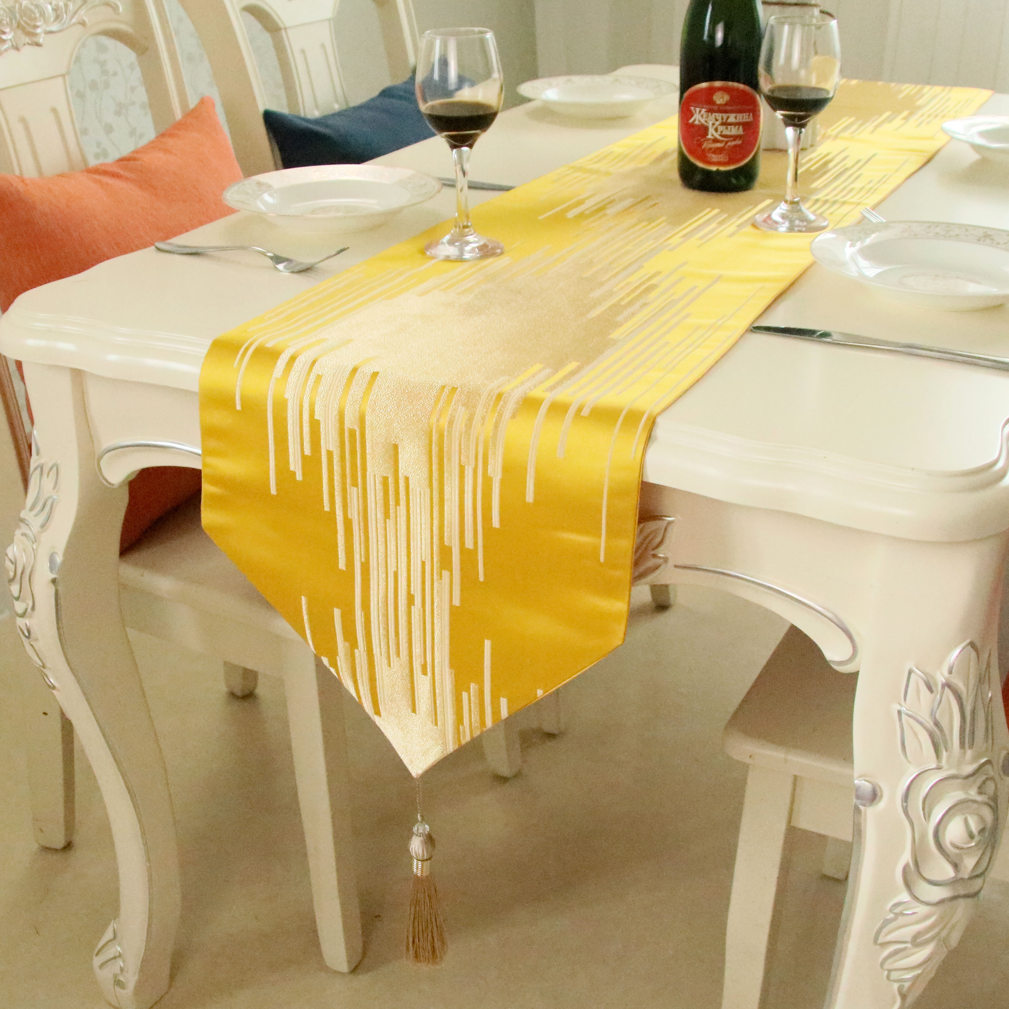 European Modern Custom  table runner light luxury decoration Table Sheet Cloth Linen Tablecloth