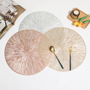 Wholesale fireworks customized coasters & placemats set hollow kitchen mat cutwork table decoration nordic