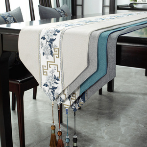 New Classical Post-modern rectangle Polyester Tablerunner with Embroidery  linen  table place mat