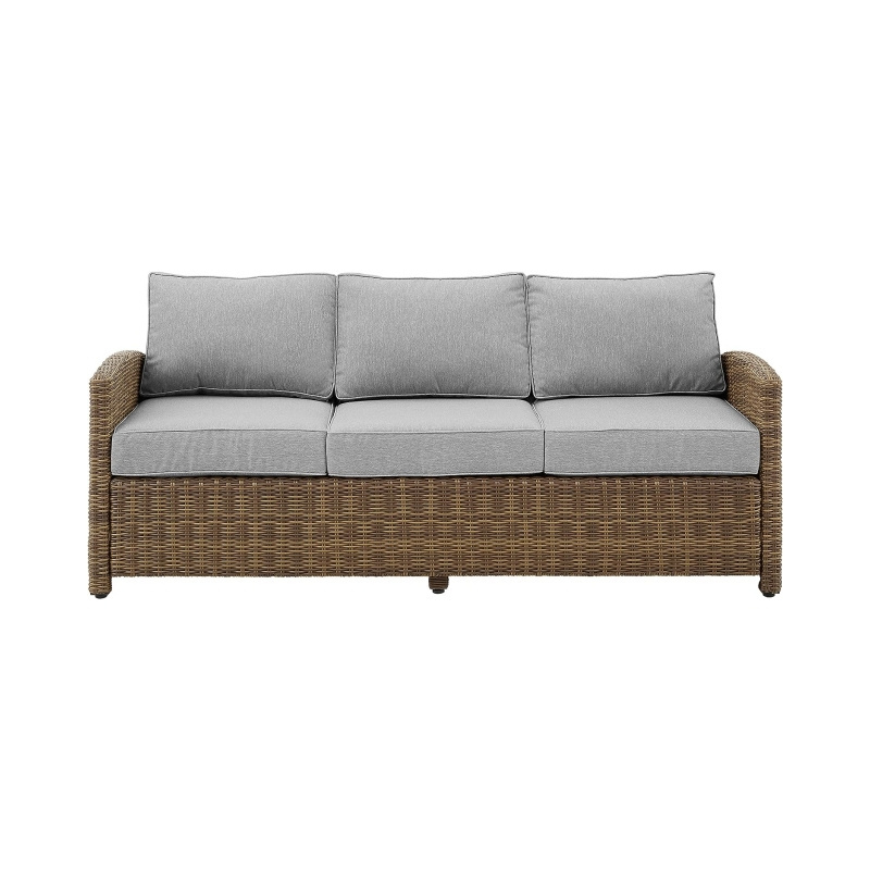 Outdoor PE Wicker Rattan Sofa Set With Zippered Cushions For Backyard Balcony Porch Garden Poolside