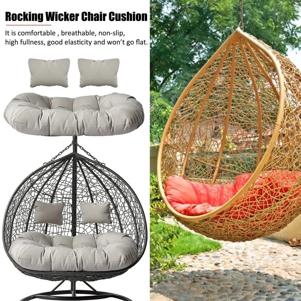 Swing Hanging Basket Seat Cushion Soft Egg Chair Pad For Garden Indoor Outdoor Balcony Rocking Chair Cushion