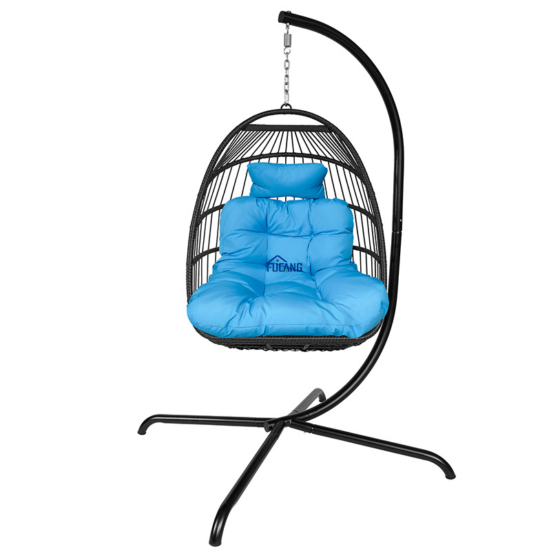 FC Hanging Egg Chair Hot Selling Outdoor Rattan Swings Modern Single Wicker Patio Seating for Garden Furniture