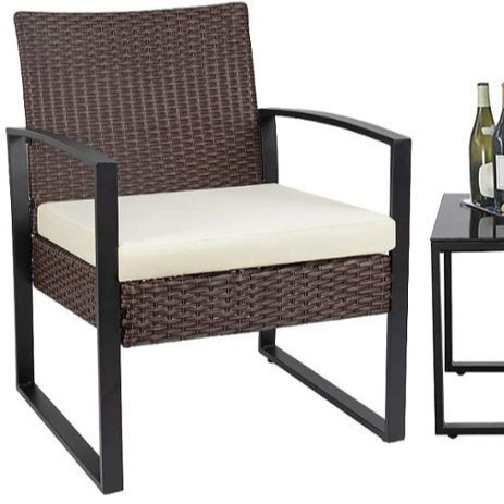 Custom Outdoor Patio Wicker Rattan Furniture Sets Bistro Rattan Chair Set OEM Made