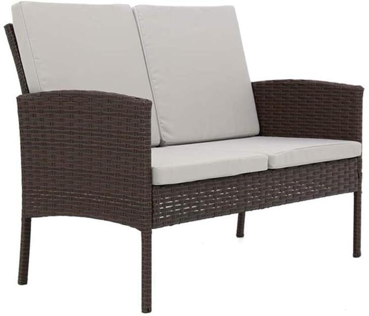 Patio Rattan Furniture Set Outdoor Conversation Set Garden Lawn Sofas Wicker Chairs Loveseat with Cushion