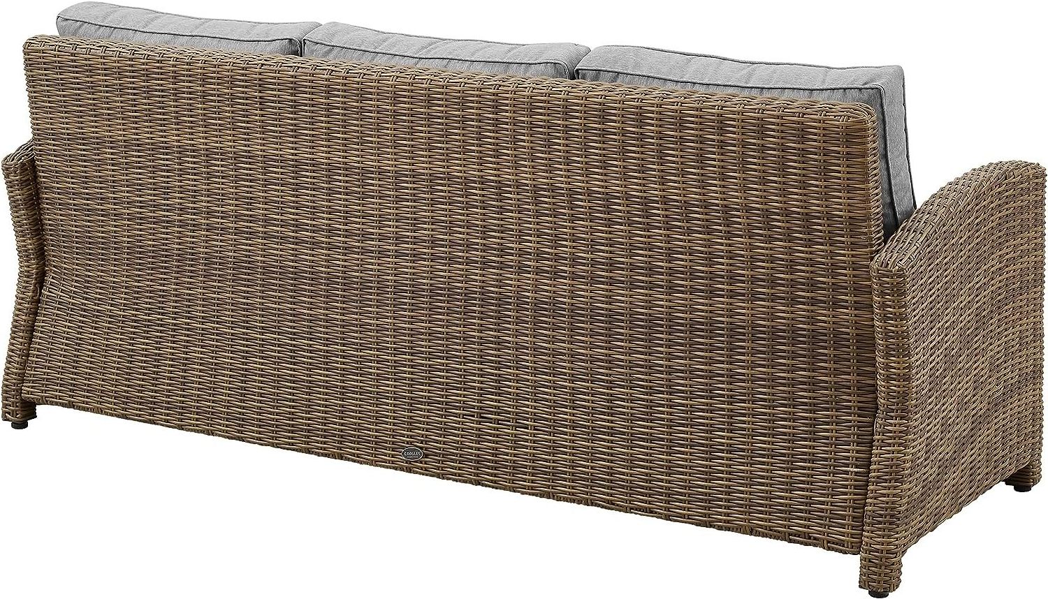 Outdoor PE Wicker Rattan Sofa Set With Zippered Cushions For Backyard Balcony Porch Garden Poolside