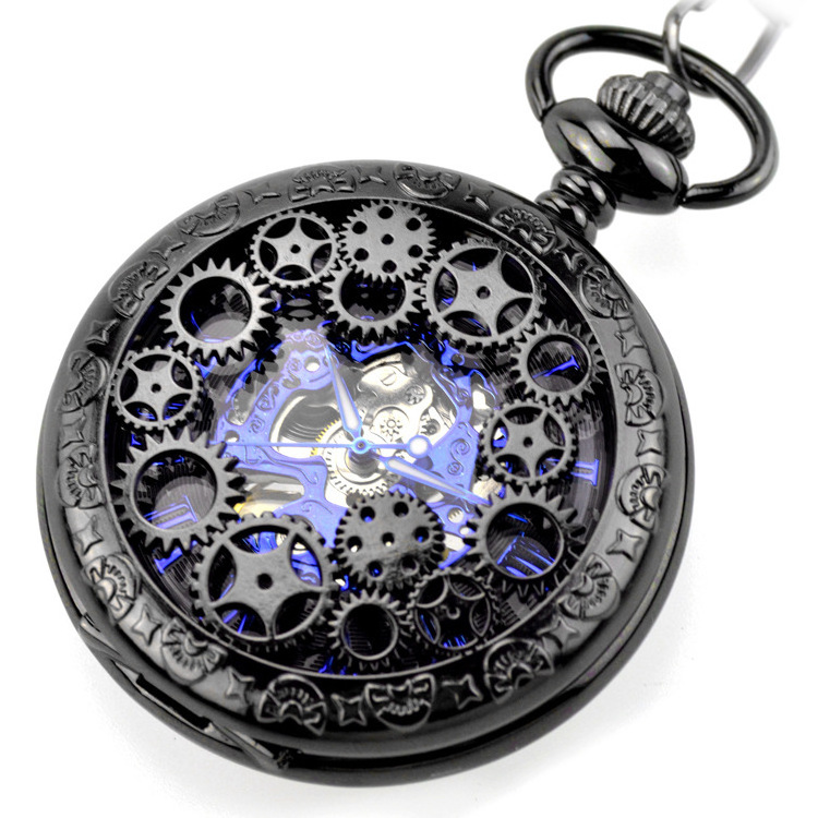 Hot Selling Classical Mechanical Pocket Watch Large Vintage Embossed Hollow Old Pocket Watch for Men