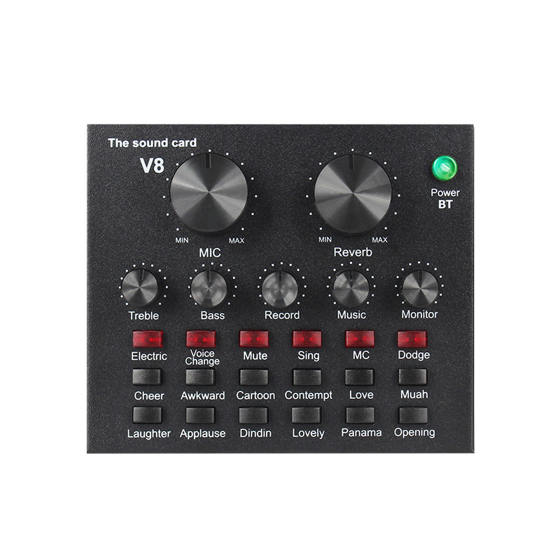 2024 VIMI New Arrival V8 Live Streaming Recording Audio Sound Card