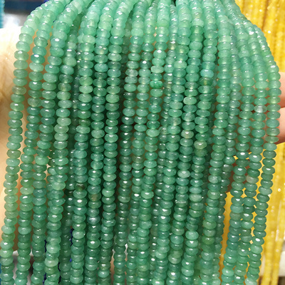 Multicolor 2x4mm Round Gemstone Beads Faceted Jade Gemstone Loose Beads Jadeite Flower Bead