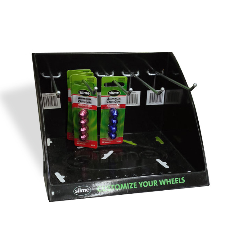 Promotion Shipper Pos Display Box Table Top Pos Cardboard Display With Hooks