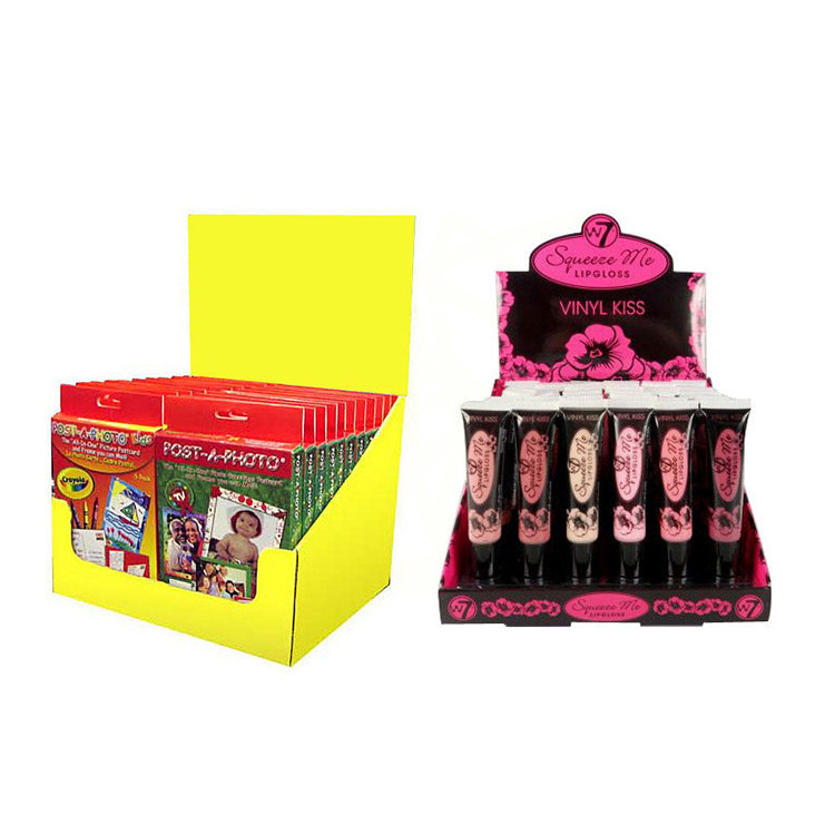 High Quality Supermarket Display Box Packaging Cardboard Counter Pdq Display Box Food Candy Chocolate Tear Away Box