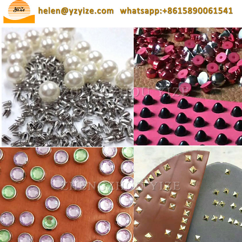 Automatic garment pearl setting machine Duct beading fixing stringing machine price for fabrics