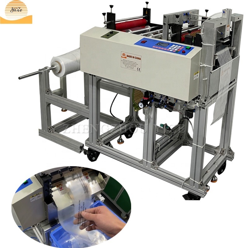 Automatic polythene plastic bag bottom seal pouch heat sealing making machine vacuum transparent tea bag cutting sealing machine