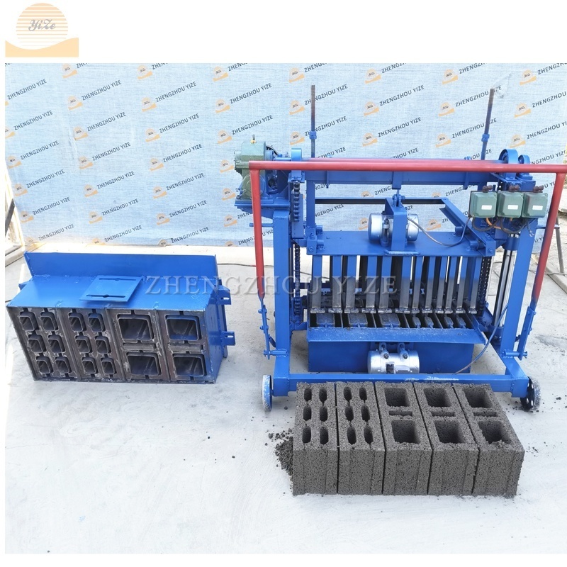 Automatic lifting ecological block brick making hollow cement concrete paving brick making machinery south Africa